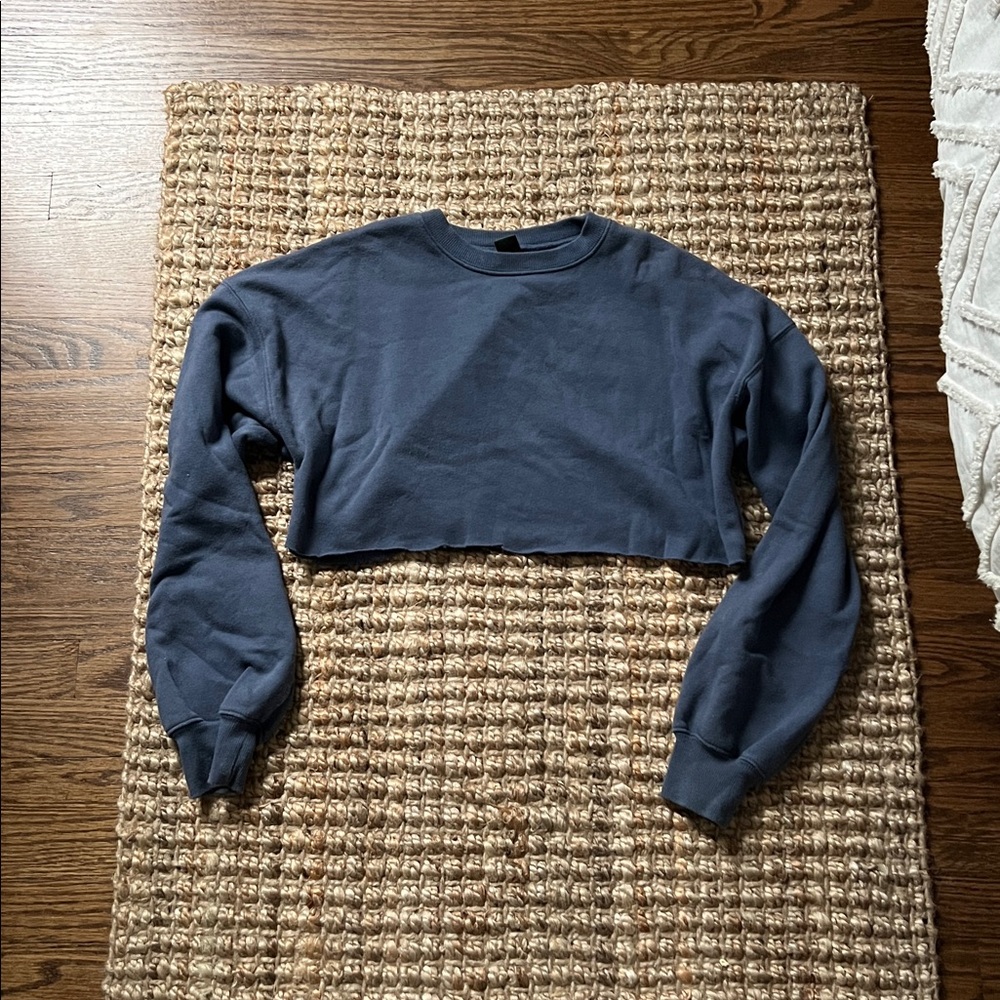 Wild Fable Blue Cropped Sweater
